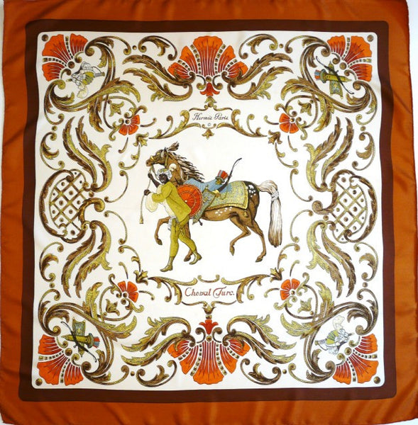 60s Hermes Cheval Turc Silk Scarf