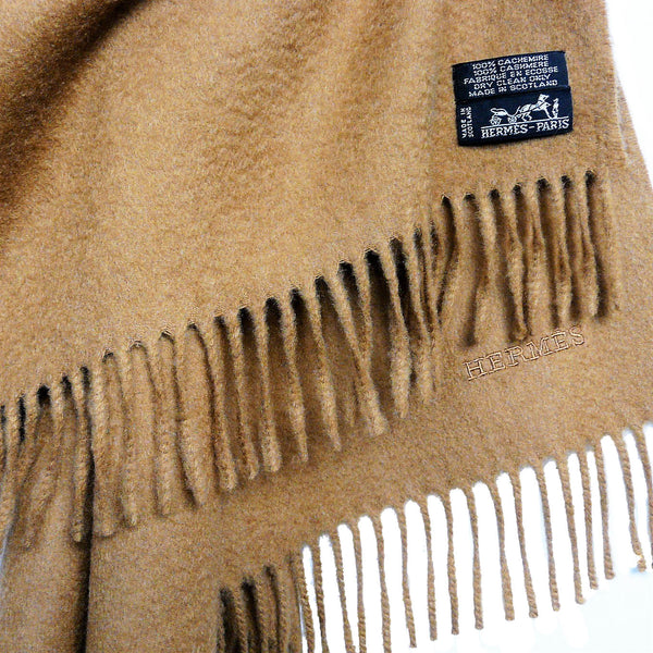 Hermes Cashmere Wool Fringe Stole XL 30x 90 – Carre de Paris
