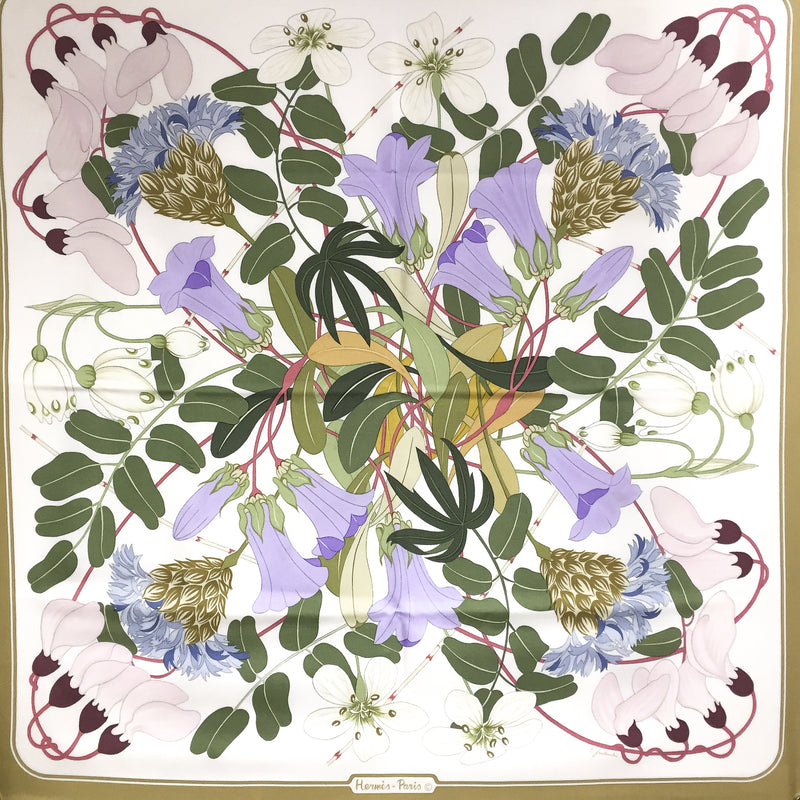 Flora Graeca - Paeonia Bysantin 90 cm Hermes Silk Scarf