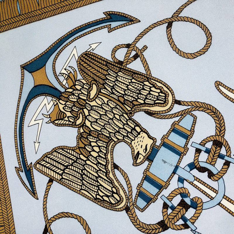 L'Indomptable Hermes Silk Scarf by Pierre Peron Very RARE