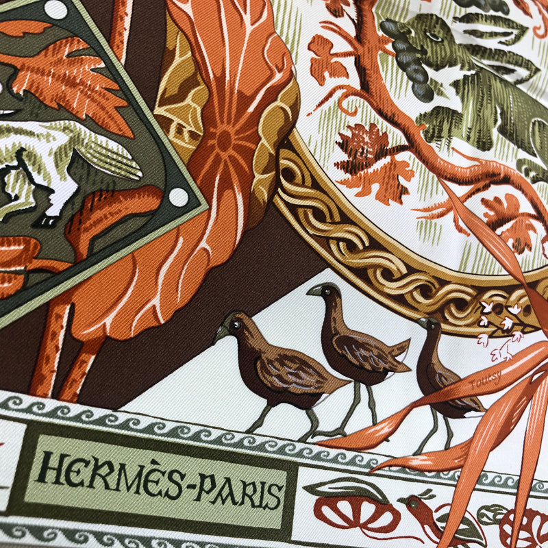 Le Jardin des Coptes Hermes Scarf by Toutsy 90cm Silk