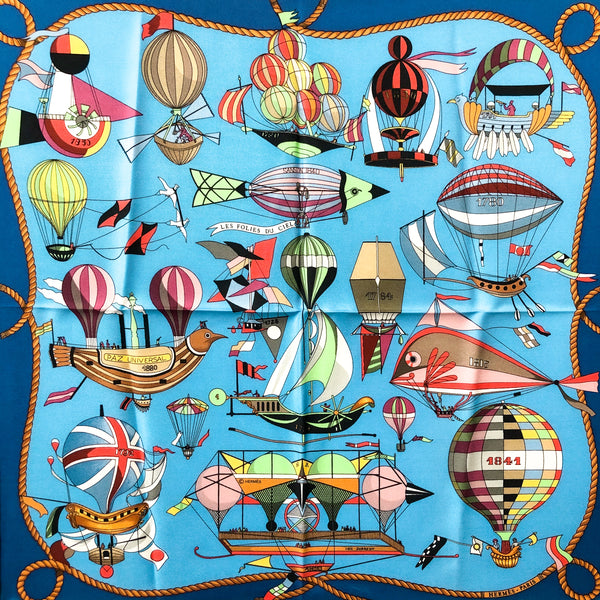 HERMÈS gavroche “Les Folies du Ciel” by Loic Dubigeon, pocket