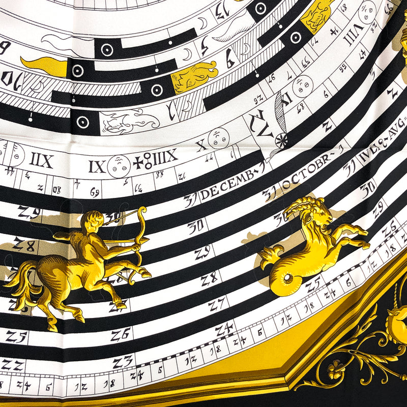 Astrologie aka Dies et Hore Hermes Scarf by Faconnet 90cm Silk UNWORN