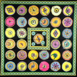 Belles du Mexique Hermes Scarf by Virginie Jamin 70 cm Cotton