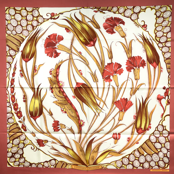 Ceramique Ottomane Hermes Scarf by Toutsy 90 cm Silk Twill