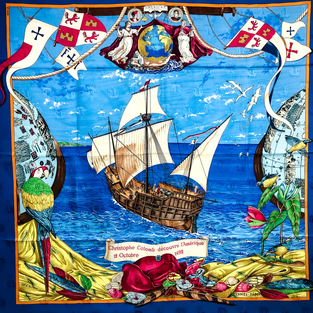 Hermes Scarves with a NAUTICAL | SHIPS theme by Carre de Paris