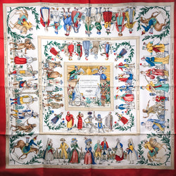 Costumes Civils Actuels Hermes Scarf by Françoise de la Perrière 90 cm Silk