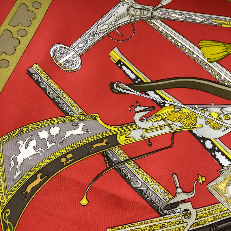 Diane Hermes Scarf by H. de Linares & C. Vauzelles 90 cm Silk Twill | Red