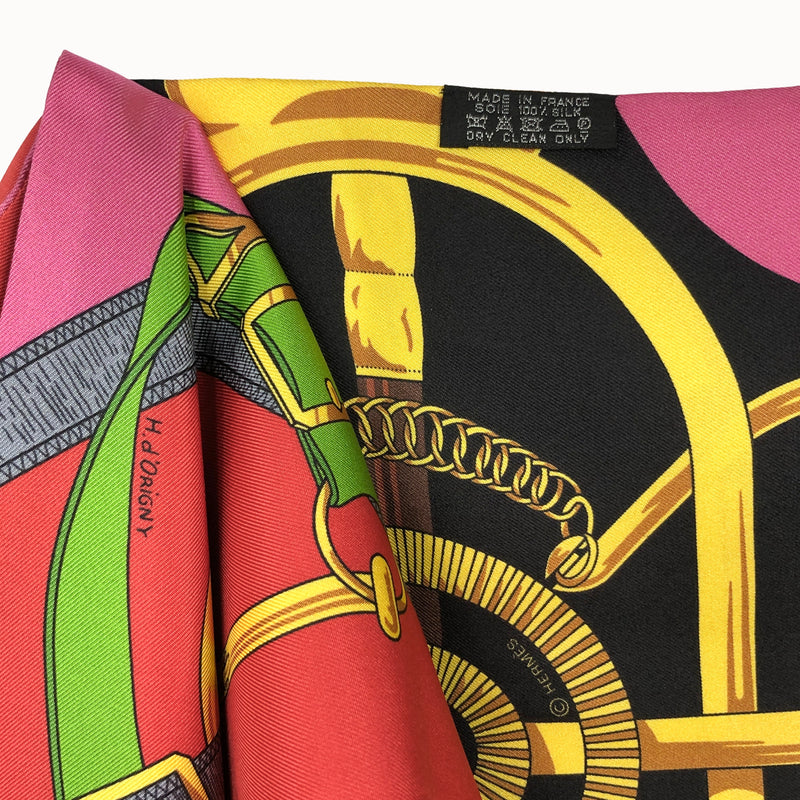 Eperon d'Or Remix Hermes Maxi Silk Twilly Scarf | Reversible Shawl