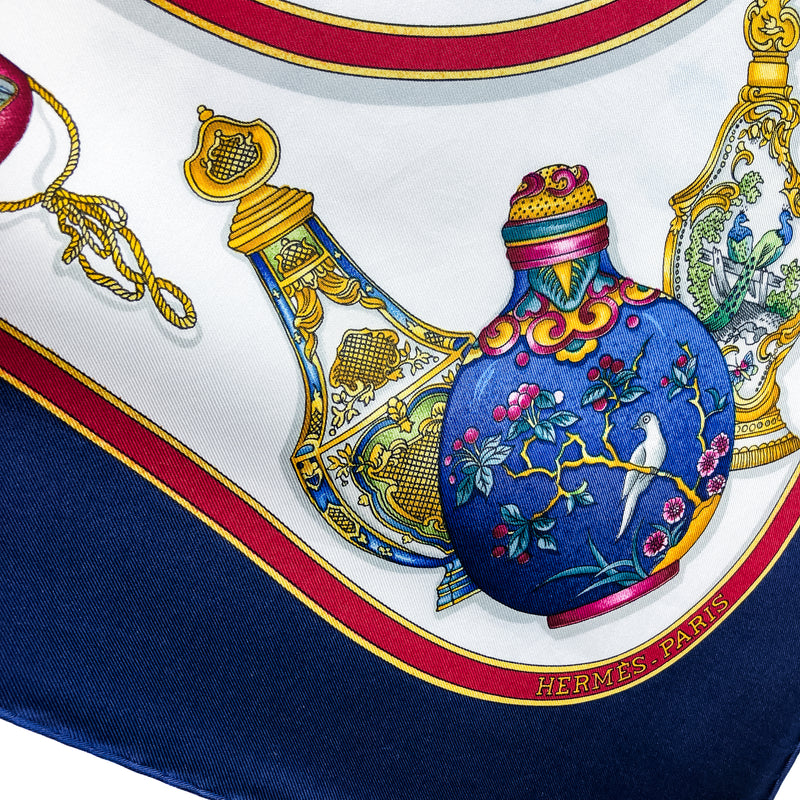 Flacons Hermes Scarf by Catherine Baschet 90cm Silk Twill