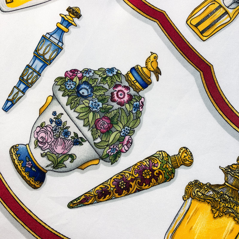 Flacons Hermes Scarf by Catherine Baschet 90cm Silk Twill