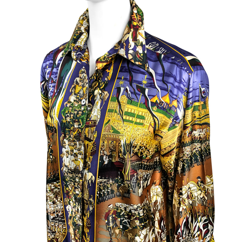 Grand Cortege a Moscou Hermes Silk Blouse | RARE