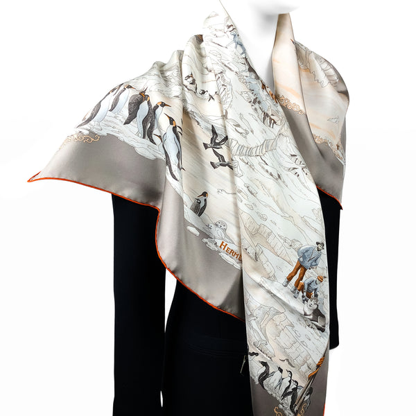 Hommage a l’Explorateur Sir Ernest Shackleton Hermes Silk Scarf | Special Issue | GRAIL w/BOX