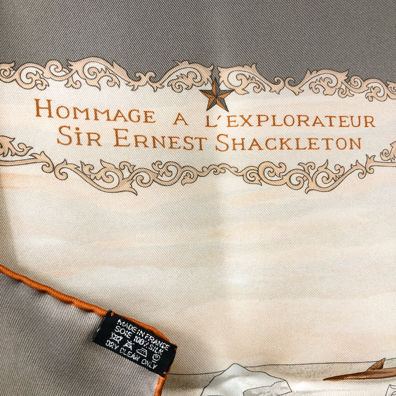 Hommage a l’Explorateur Sir Ernest Shackleton Hermes Silk Scarf | Special Issue | GRAIL w/BOX