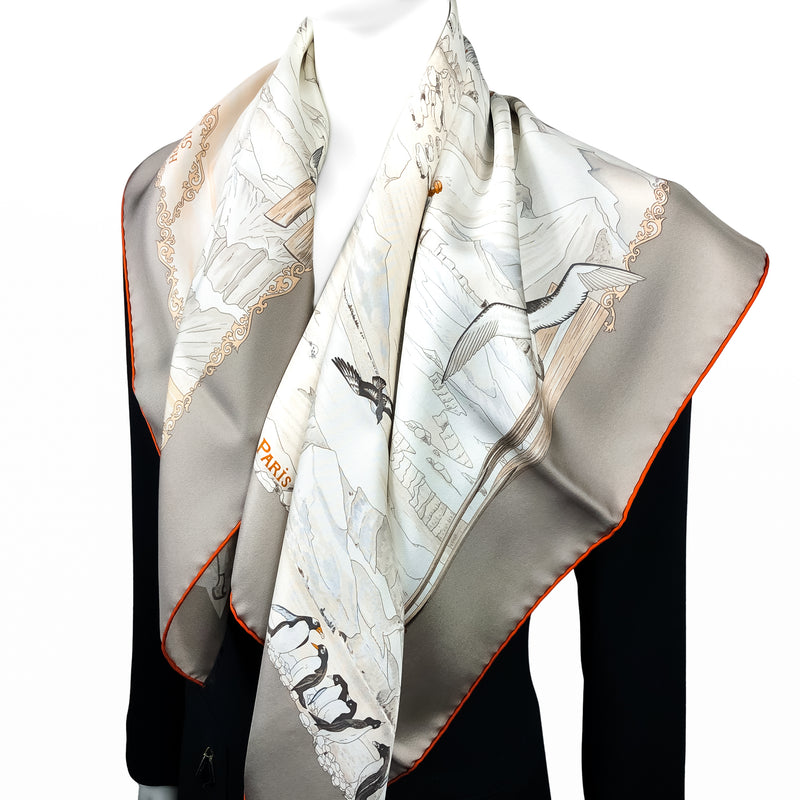 Hommage a l’Explorateur Sir Ernest Shackleton Hermes Silk Scarf | Special Issue | GRAIL w/BOX