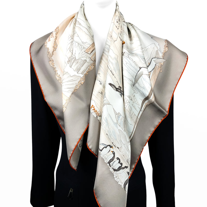 Hommage a l’Explorateur Sir Ernest Shackleton Hermes Silk Scarf | Special Issue | GRAIL w/BOX