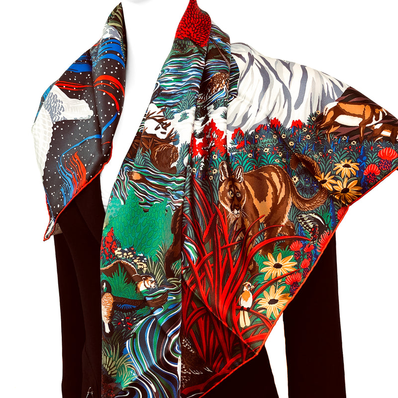 Into the Canadian Wild Hermes Scarf by Alice Shirley 90 cm Silk Twill NIB | Special Issue