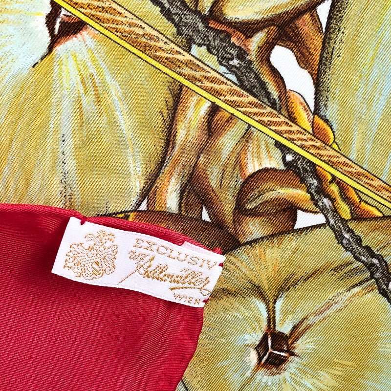 Jardin Creole Hermes Scarf by Valerie Dawlat-Dumoulin 90cm Silk | RED