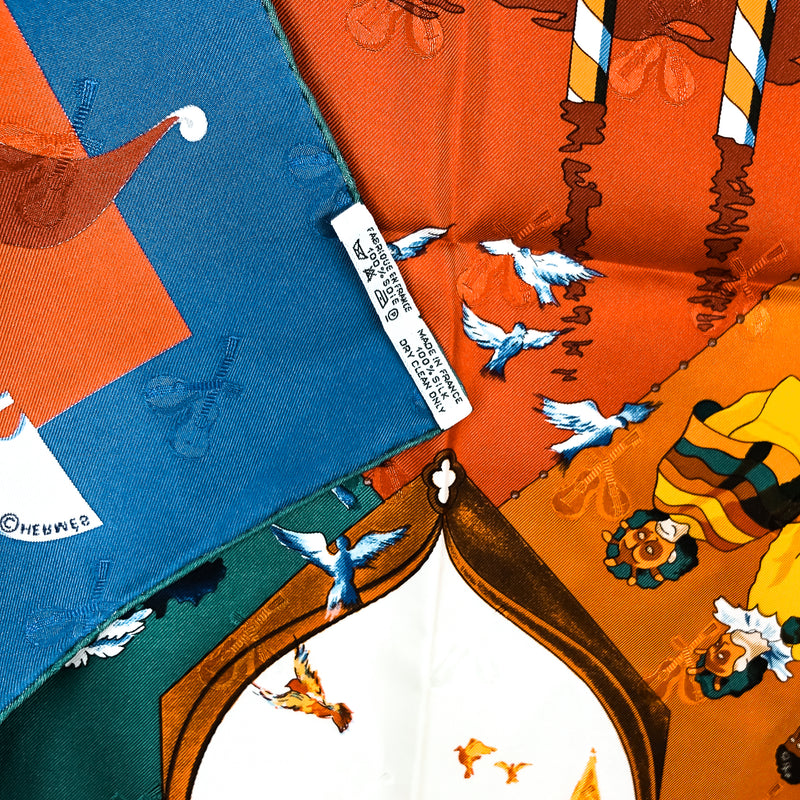 Le Carnaval de Venise Hermes Scarf by Hubert de Watrigant Jacquard Silk