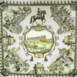 Le Pont Neuf a Paris Hermes Scarf by Philippe Ledoux 90cm Silk | GRAIL