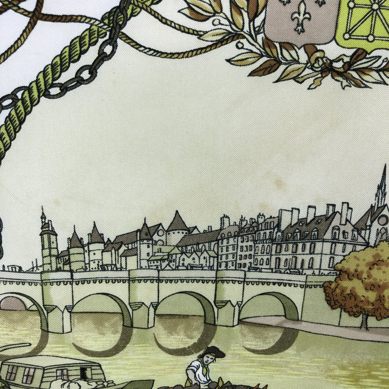 Le Pont Neuf a Paris Hermes Scarf by Philippe Ledoux 90cm Silk | GRAIL