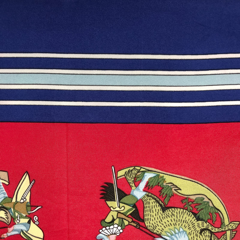 Les Fantaisies du Roy Hermes Scarf by Annie Faivre 90 cm Silk Twill | RARE