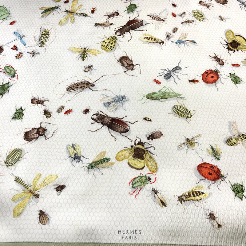 Les Insectes Hermes Scarf by Hugo Grygkar 90cm Silk Twill Early Issue