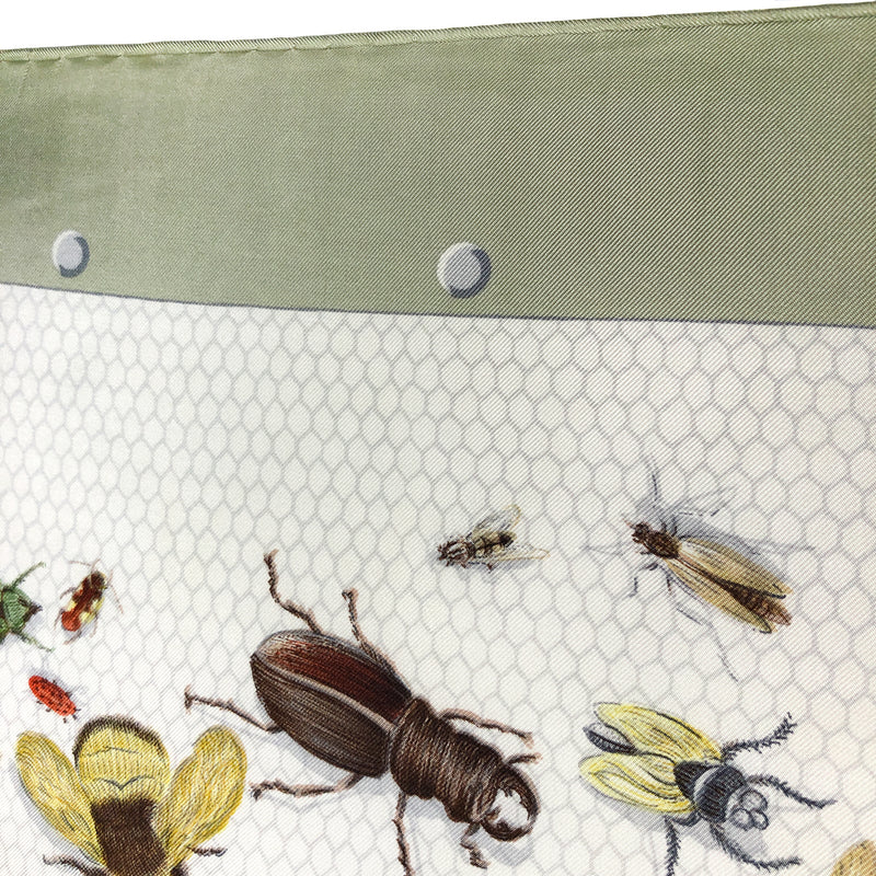Les Insectes Hermes Scarf by Hugo Grygkar 90cm Silk Twill Early Issue