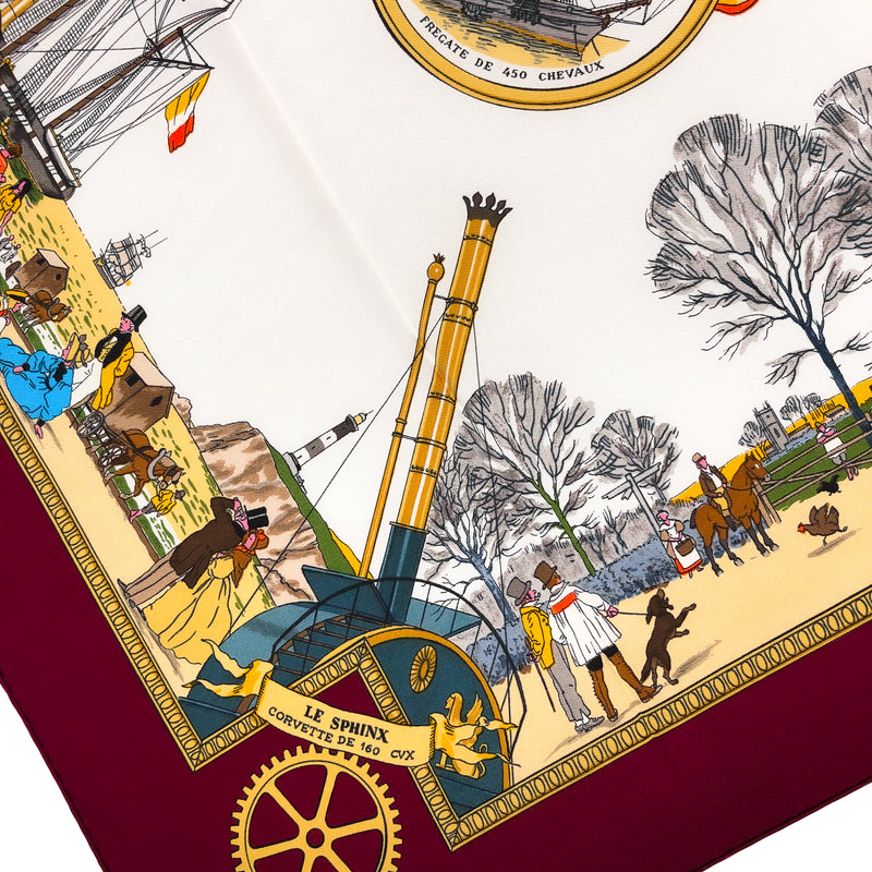 Les Merveilles de la Vapeur Hermès Scarf by Philippe Ledoux 90cm | Limited Edition