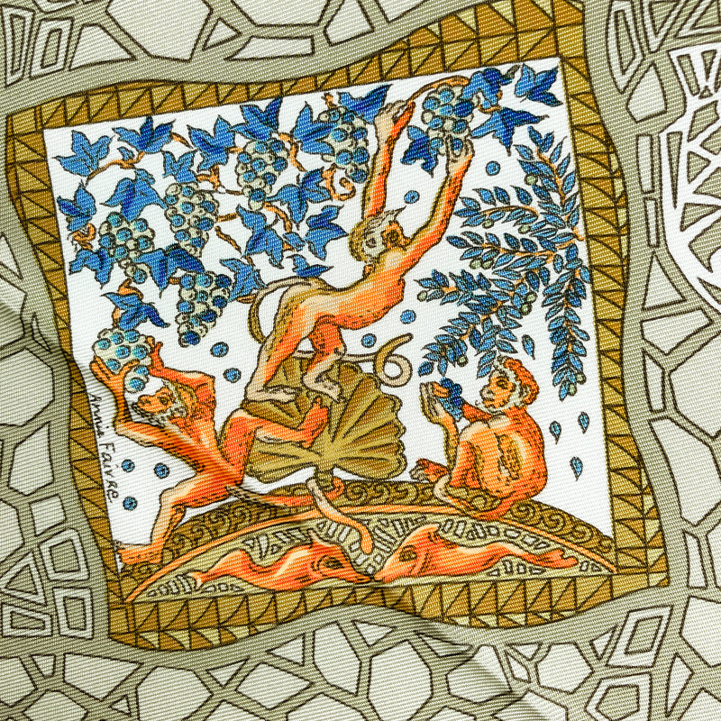 Mare Nostrum Hermes Scarf by Annie Faivre 90cm Silk Twill