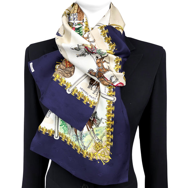 Napoleon III and Victoria Hermès Shawl / Opera Scarf by Philippe Ledoux | Extremely RARE