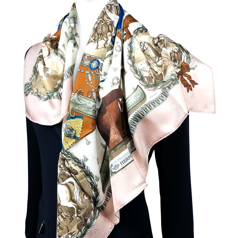 Napoleon Hermes Scarf by Philippe Ledoux 90 cm Silk Bee Jacquard MIB