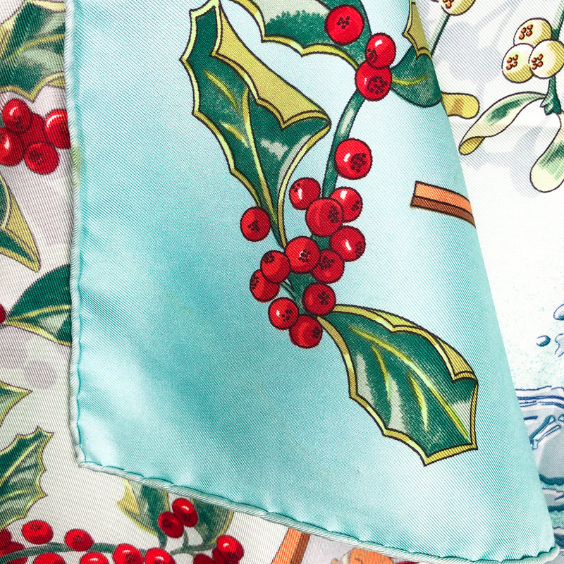 Neige d'Antan Hermes Scarf by Caty Latham 90cm Silk Twill