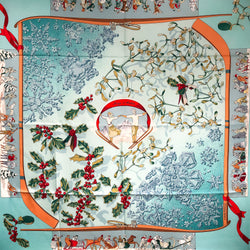 Neige d'Antan Hermes Scarf by Caty Latham 90cm Silk Twill