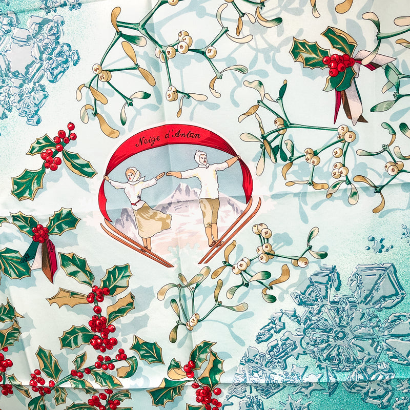 Neige d'Antan Hermes Scarf by Caty Latham 90cm Silk Twill