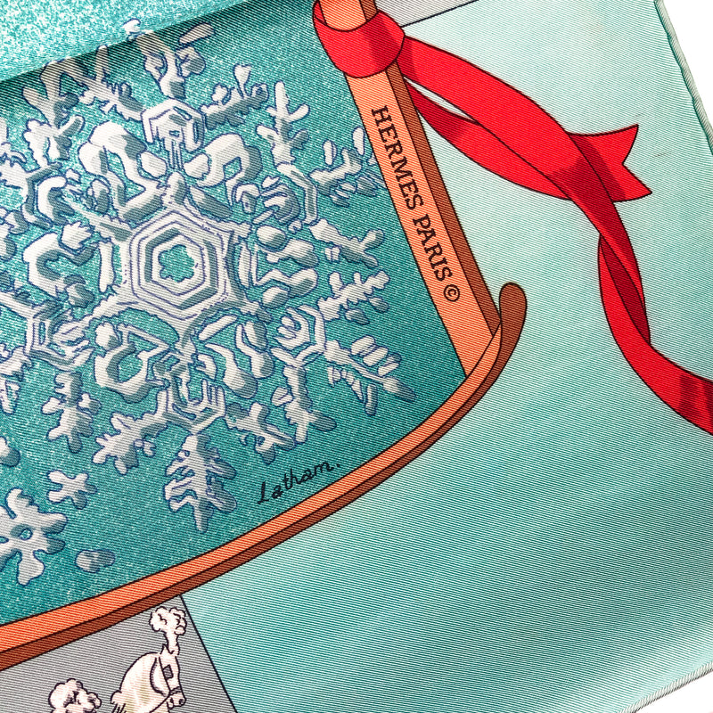 Neige d'Antan Hermes Scarf by Caty Latham 90cm Silk Twill