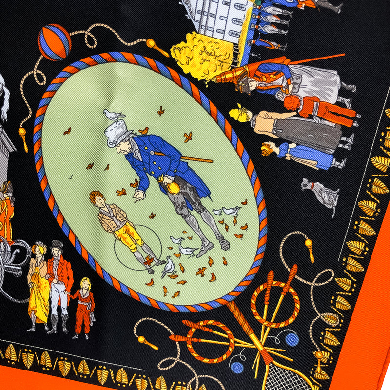 Promenades de Paris Hermes Scarf by Philippe Ledoux 70 cm Silk w/Box