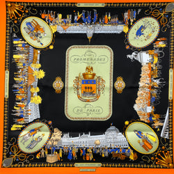 Promenades de Paris Hermes Scarf by Philippe Ledoux 70 cm Silk w/Box