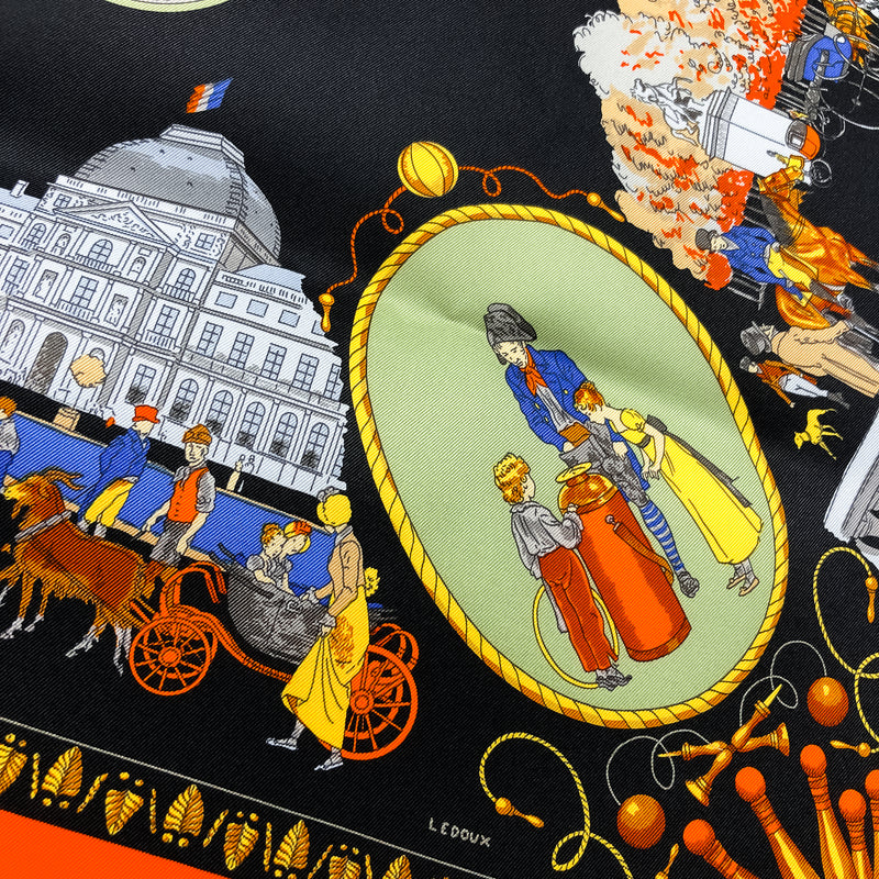 Promenades de Paris Hermes Scarf by Philippe Ledoux 70 cm Silk w/Box