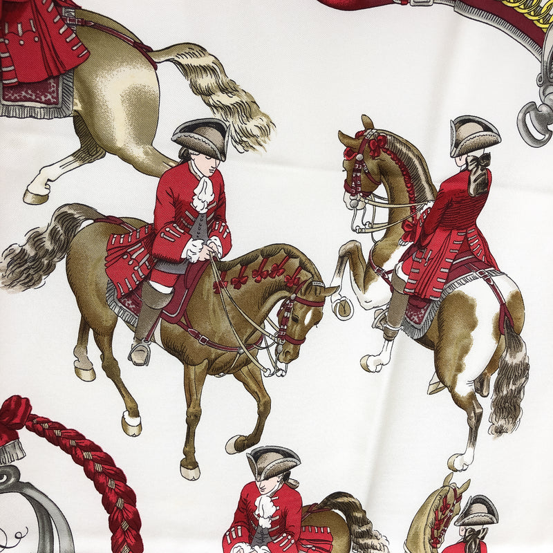 Reprise Hermes Scarf by Philippe Ledoux 90 cm Silk Twill Early Vintage
