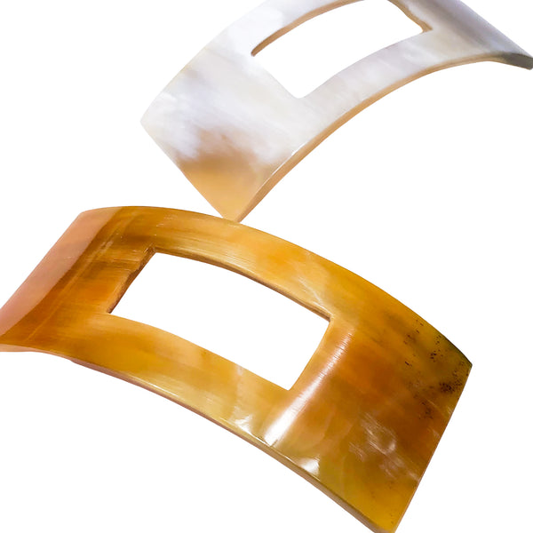 Fermoir Anneau Natural Horn Scarf Ring