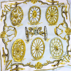 Hermes Silk Scarf Roues De Canon Early Issue