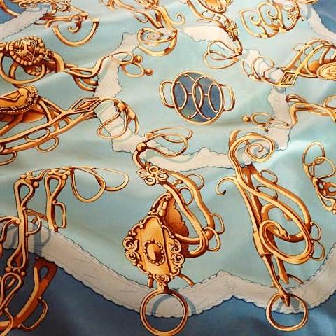 Hermes Silk Scarf Profile Selliere by M Guillemot – Carre de Paris