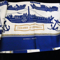 Hermes Reversible Silk Shawl Theatre d'Obres RARE