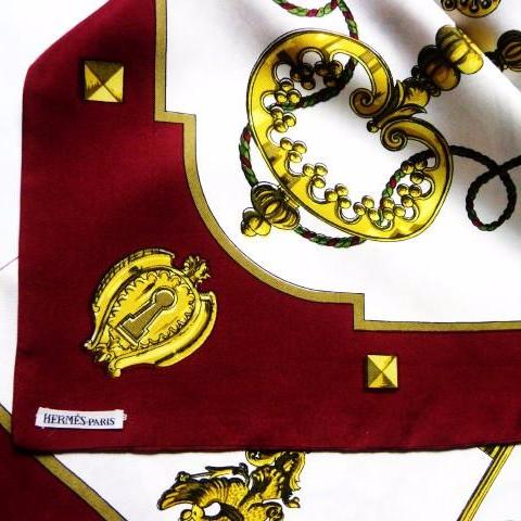 Authentic Vintage Hermes Silk Echarpe Opera Scarf Les Clefs Les Cles The Keys Rare