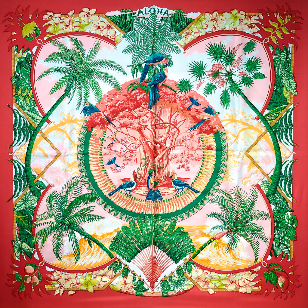 Hermes Silk Scarf Aloha 90 cm Twill – Carre de Paris