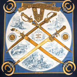 Armes de Chasse Hermes Scarf by Ledoux 90 cm Silk - Early Issue