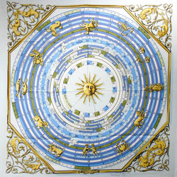 Astrologie Dies et Hore HERMES Vintage Silk Scarf