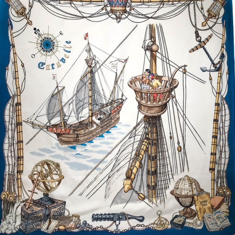 Caravelle Hermes Scarf Measures 36" x 36" 
