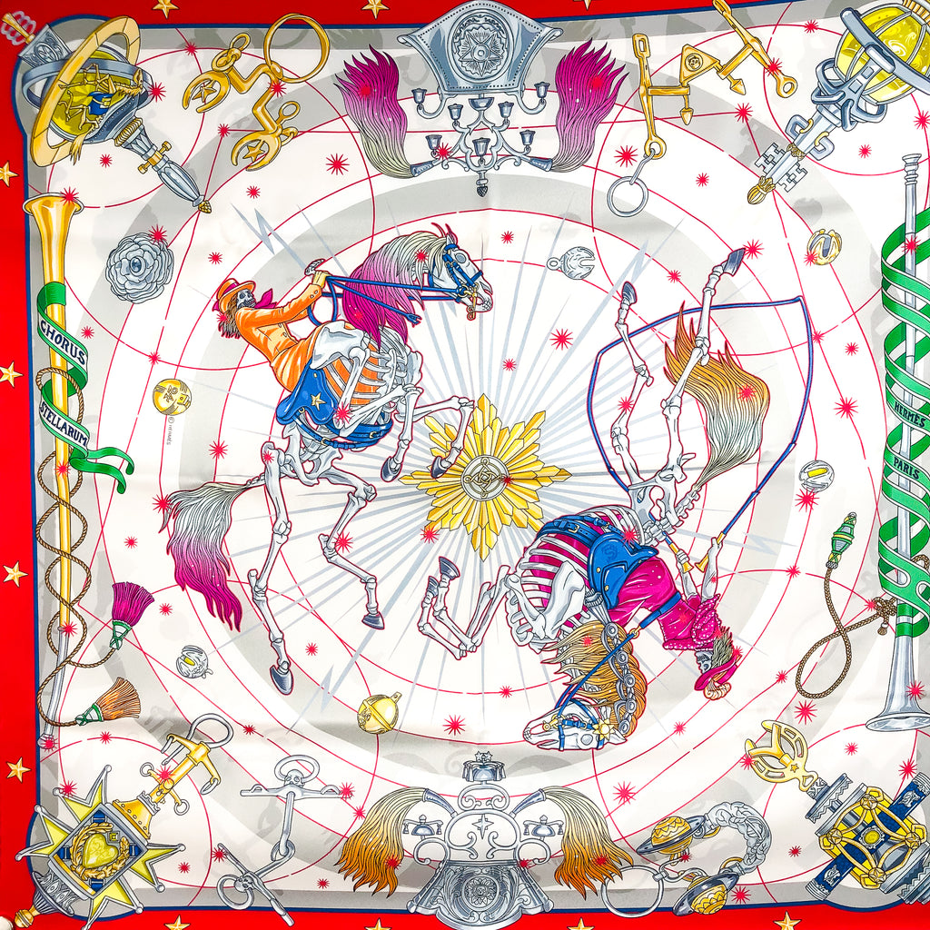 Chorus Stellarum Hermes Scarf by Daiske Nomura 70 cm Vintage Silk w/BO –  Carre de Paris